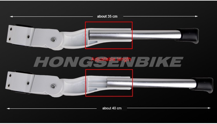 Durable and adjustable mountain bicycle side kickstand/foot support