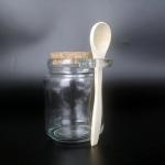 250ml Glass Storage Jars Mini Glass Sugar Jar With Wooden Cork Lid