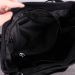 Three Strap Women Nylon Bags Black Cowhide Travel Bag