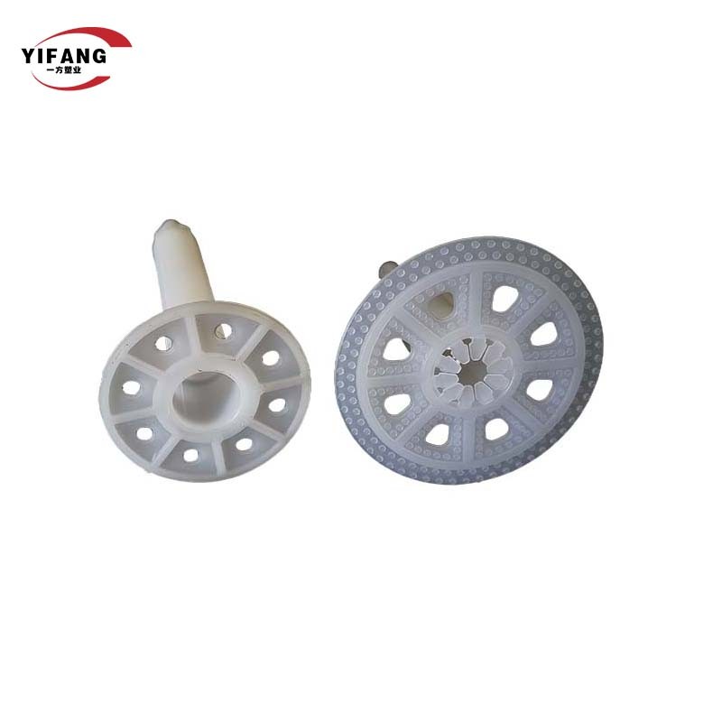 47mm 50mm HDPE Wall Insulation Anchors Dowel With Plastic Nails
