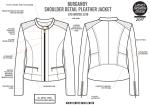 Mandarin Collar Womens PU Leather Jacket , Burgundy Pleather Biker Jacket