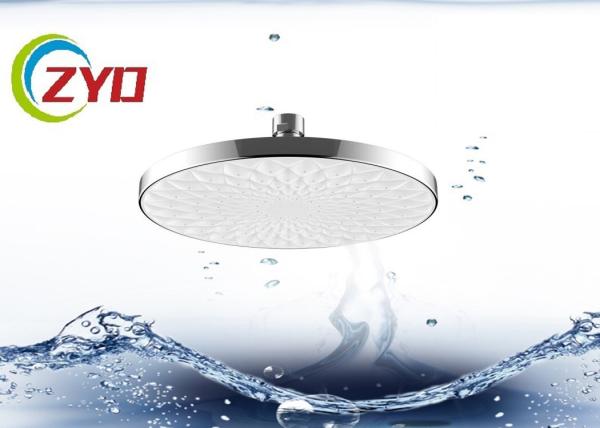 Ultra Thin Brushed Stainless Steel Shower Head , Gloss Metal Hand Held Shower