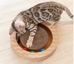 China Catnip Inside Cardboard Cat Toys , Interactive Kitten Toys Humidity Under 14% factory