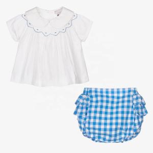China Summer Baby Custom 100% Cotton Toddler Baby Clothing Sets Baby Boys Girls Clothing Sets factory