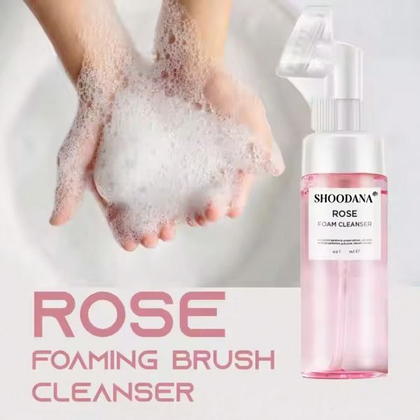 Foaming facial cleanser in use demonstration