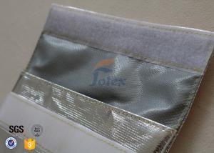 China Silver + Grey Inside Fiberglass Fabric Fireproof Document Bag Portable factory