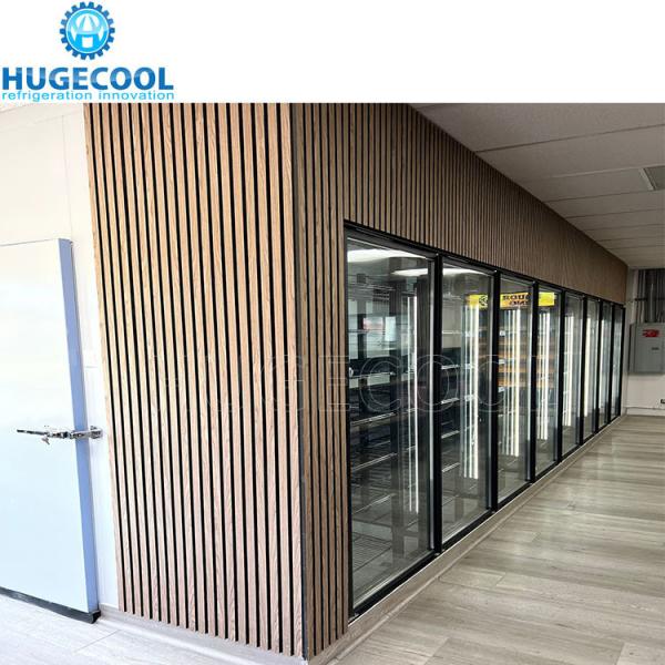 Supermarket Refrigeration 12 Door Walk in Cooler Beer Cave with Triple Glazing