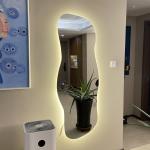 Asymmetrical Backlit Tall Lighted Mirror Floor Length Custom