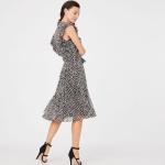Summer Ruffle Polka Dot Midi Dress Women Casual Dresses Ladies