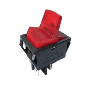China High Quality Taiwan Brand R5-14 Paddle Rocker Switch, 32*25mm, ON-OFF, Red light, 4 Terminals. factory