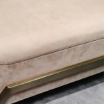 Leather Italian Upholstered Ottoman Bench 50cm Foot Stool Ottoman
