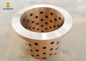 China Oil-Free Graphite Inlaid Flange Copper Bushing With Low Friction Coefficient factory
