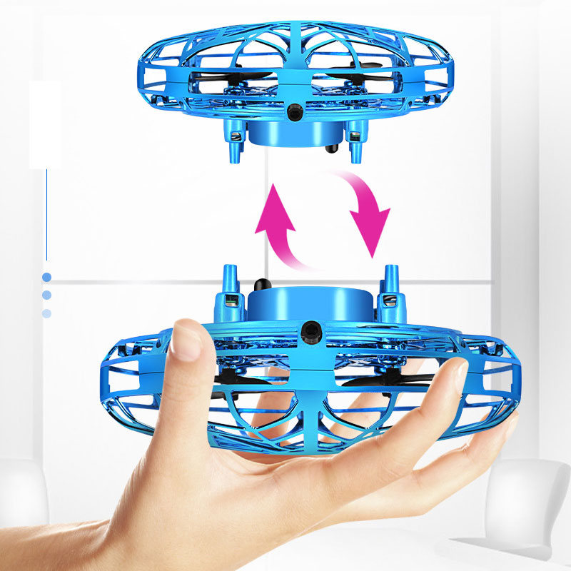Crash Resistant Quadcopter Unisex PVC UFO Induction Aircraft for Children's Playtime