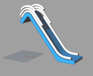 China Gray Strong Huge Bouncy Slide , Wet Dry Slide Inflatable For Yacht factory