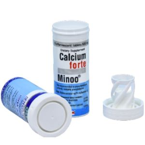 Food Grade PP Plastic Effervescent Tablet Tube Bottle with Custom White Print