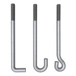 DIN Standard Blackening Welding Embedded Parts 7-Shaped Anchor Bolt for High