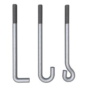 China Carbon Steel L Type Anchor Bolts for Foundation Grade 4.8/8.8/10.9/12.9 DIN Standard factory