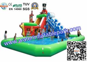 China Exciting Green Inflatable Sport Games , Commercial Inflatable Water Slides factory