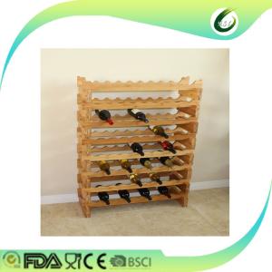 China 2017 bamboo wood wine holder creative rack for kitchen factory