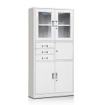 Light Gray 3 Drawers Waterproof Metal Storage Cabinet