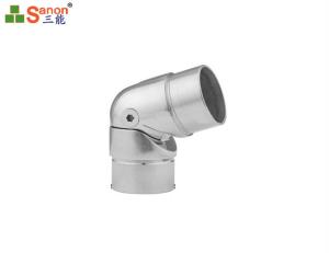 China 304 Stainless Steel Handrail Fittings Balustrade Flush Joiner Punching Finish factory