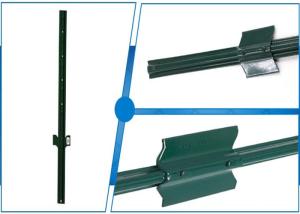 China 1.5mm Thickness Garden U Type Fence Post Green 8ft Length factory