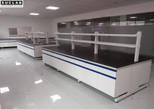 China White Chemistry Lab Furniture Phenol Formaldehyde Resin Bench With PP Cabinet factory