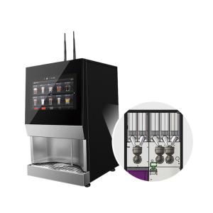 China SS304 Tempered Glass Tea And Coffee Vending Machine For Restaurant factory
