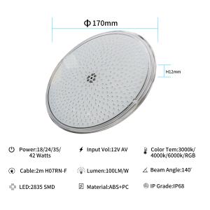 China RF-003B-252 LED PAR56 RGB Slim Pool Lights IP68 For Astral factory