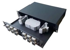 China 96F 2U Fiber Patch Panel , Fiber Termination Panel 19&quot; For Communication Systems factory