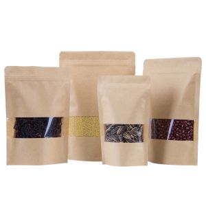 Heat Sealing Stand Up 370g Kraft Paper k Bag