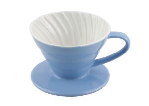 China Handmade V60 Ceramic Pour Over Coffee Dripper Porcelain Ceramic Coffee Cone For 1 - 4 Cups factory