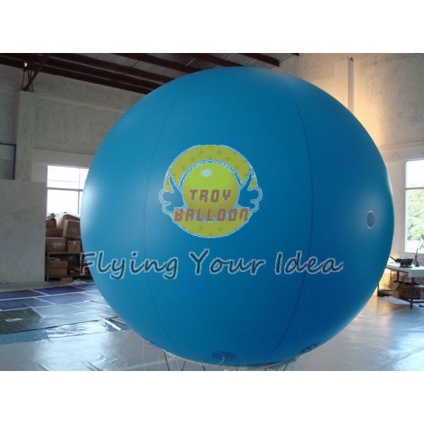 China Blue Inflatable Advertising Balloon Filled Helium Gas with 0.18mm PVC for Outdoor Advertising factory