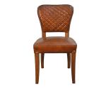 Brown Leather Dining Chairs With Wooden Legs Defaico Furniture