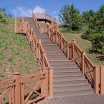 135x25mm Bamboo Patio Decking Wpc Outdoor Decking Floor Sanded