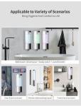 USB Rechargeable Bathroom Shower Dispenser Touch Free Automatic Wall Mounted