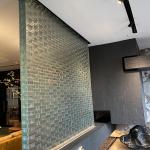 Hot Melt Bubble Solid Glass Wall Block 50*100*200mm Color Bar Glass Interior