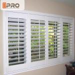 Aluminum Alloy Swing Plantation Shutters Environment - Friendly White Color