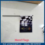 Custom Hand Waving Flags with Solid Flagpole