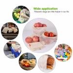 ISO9006 Biodegradable Organic Cotton Drawstring Bags Reusable Mesh Produce Bags
