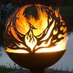Rustic Red 600mm Corten Steel Sphere For Fire Pit Assembly Required