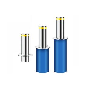 Reflective Tape Ornate Retractable Parking Bollards 6k Mirror Hydraulic