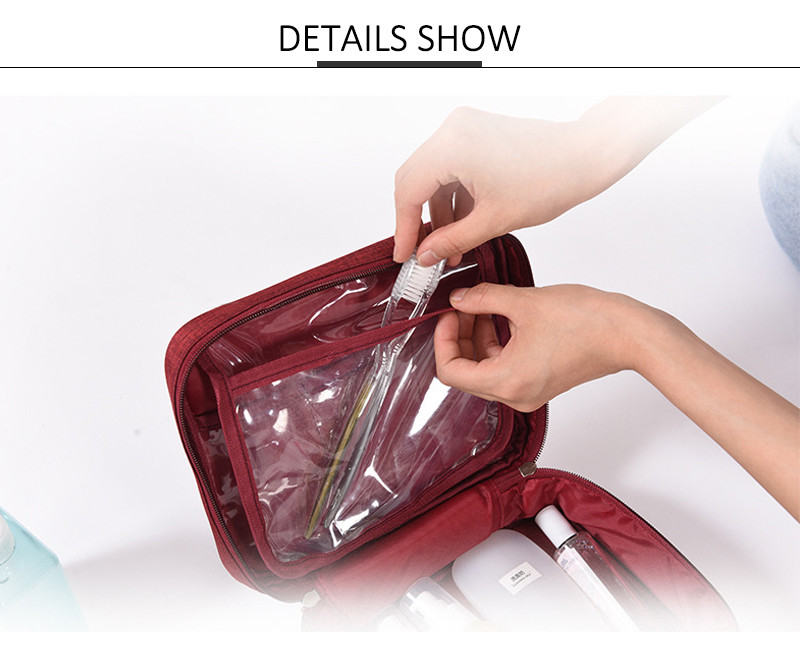 Multifunctional Oxford Toiletry Makeup Bag For Ladies