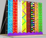Resin Automatic Belay Climbing Wall , Plywood Artificial Rock Climbing