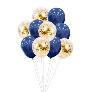 China 10pcs Latex Balloons Mixed 12inch Confetti Chrome Gold Navy Balloons Bachelorette Party Birthday Baby Shower Balloon factory