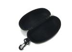 Pure Black Color EVA Glasses Case Waterproof PU Fabric 160*80*60MM
