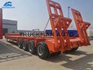 China Heavy Loading Truck Trailer Low Bed Transport The Excavator 100 Tons factory