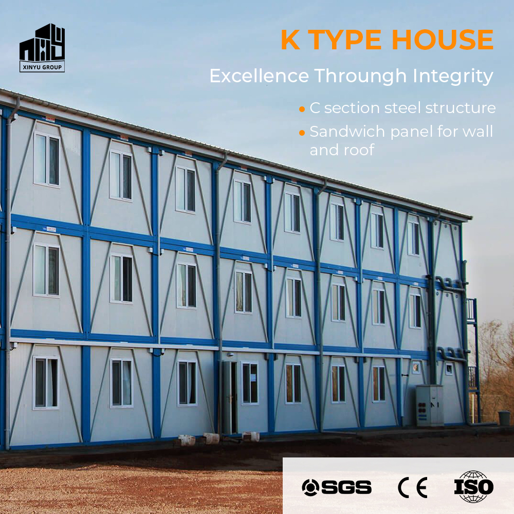 Square Prefab House Sandwich Panel Houses Mobile Prefab Home Hurricane Proof Prefab Steel Structure Moduler Homes