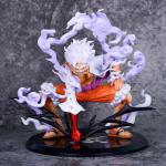 Anime Helios 001 5th Gear Nika Luffy Red and White Pants Squat Figure Model PVC