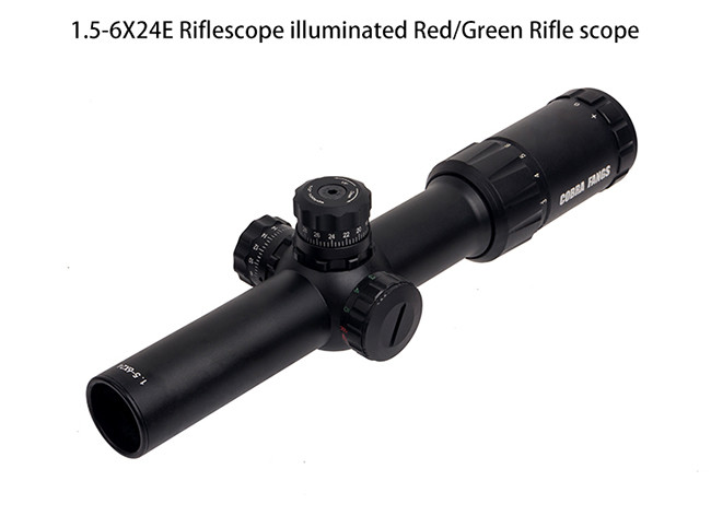 COBRA FANGS 1.5-6X24E Tactical Long Range Scopes For Hunting External Turret Style